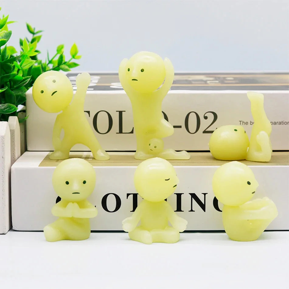 Surprise Gift Yoga Bedroom series multiple doll green noctilucent mysterious blind box action figures decoration model for toy